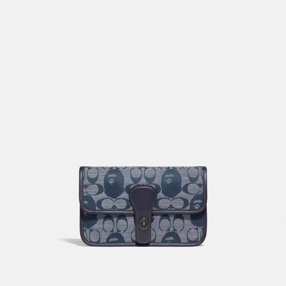 COACH Bape X Turnlock Tab Belt Bag In Signature Chambray