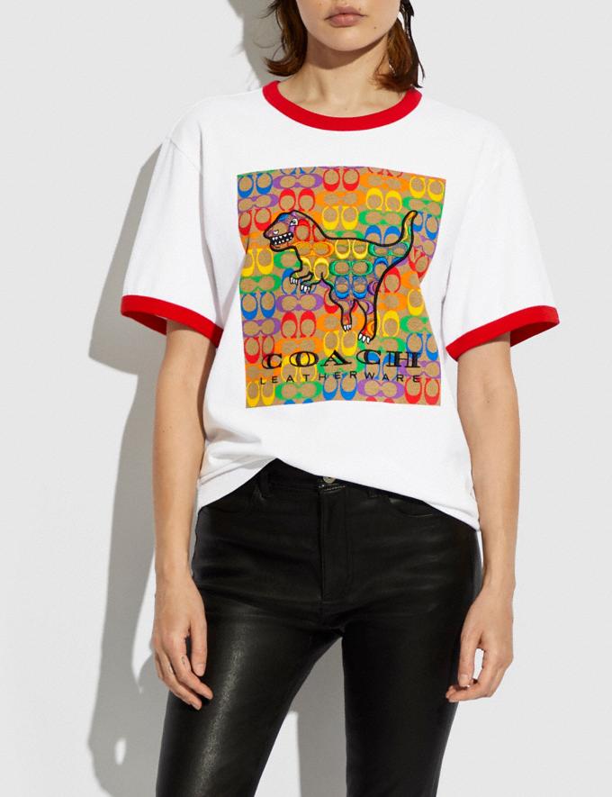 COACH: Rainbow Signature Rexy T-shirt In Organic Cotton
