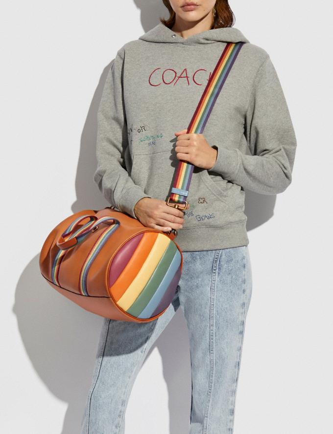 Coach Duffle With Rainbow Quilting Brass/Saddle Multi New Featured Coach Pride Collection Alternate View 5