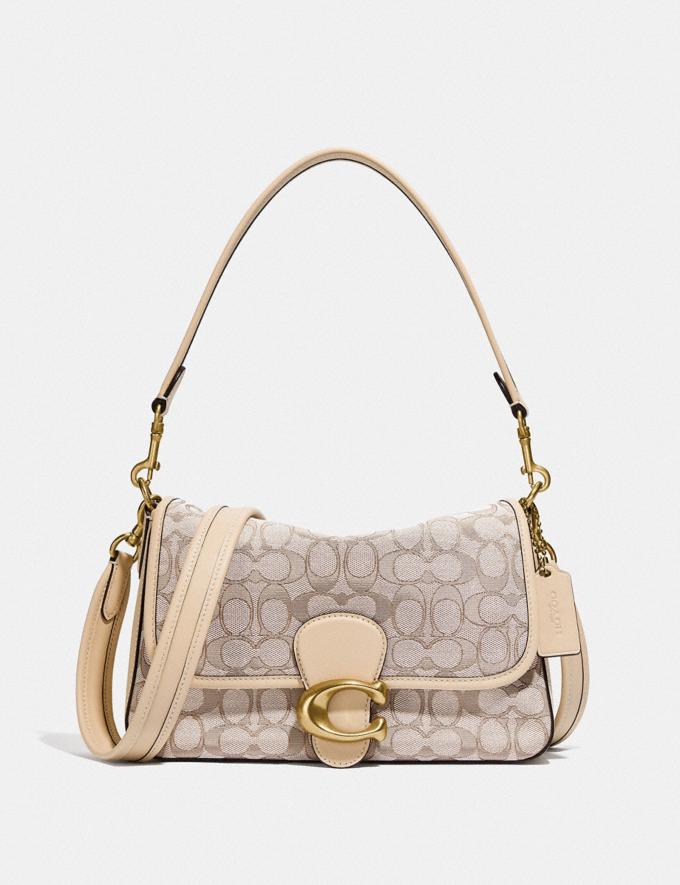 Coach Soft Tabby Shoulder Bag in Signature Jacquard B4/Stone Ivory Gifts  