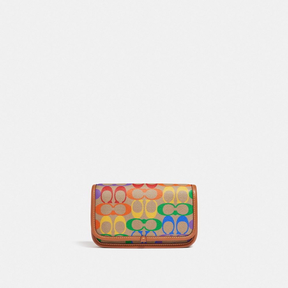 COACH Charter Phone Crossbody In Rainbow Signature Canvas