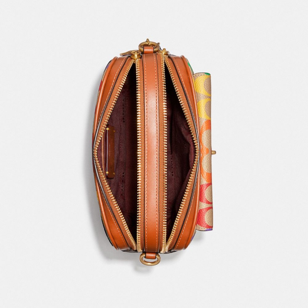COACH Willow Camera Bag In Rainbow Signature Canvas