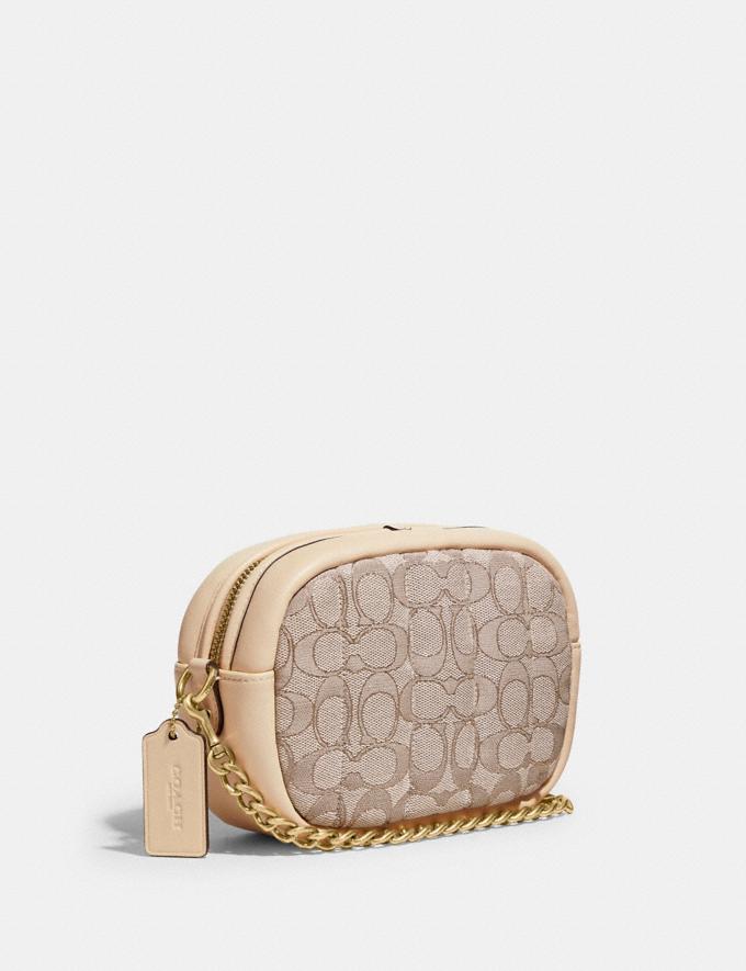 Coach Small Camera Bag in Signature Jacquard With Quilting B4/Stone Ivory Sale Shop by Discount Up to 50% off Alternate View 1