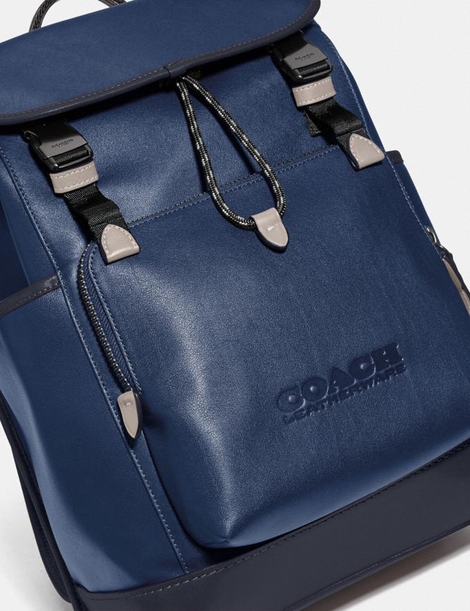Coach League Flap Backpack in Colorblock Canyon/Midnight Navy DEFAULT_CATEGORY Alternate View 4