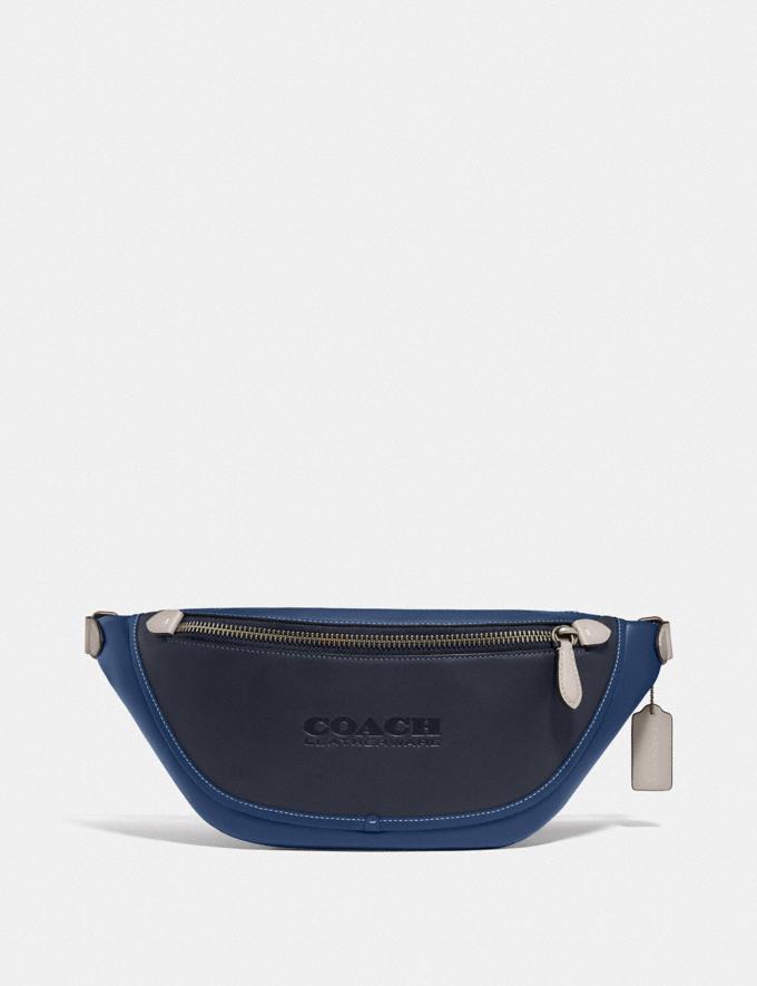 Coach League Belt Bag in Colorblock Black Copper/Deep Blue Multi DEFAULT_CATEGORY  
