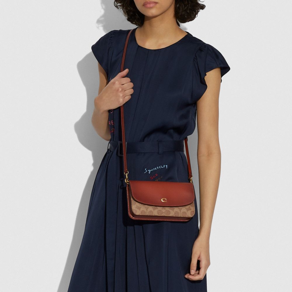 COACH®,HAYDEN CROSSBODY IN SIGNATURE CANVAS,Signature Coated Canvas/Smooth Leather,Mini,,Detail View