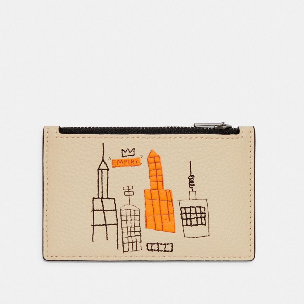 coach x jean michel basquiat zip card case