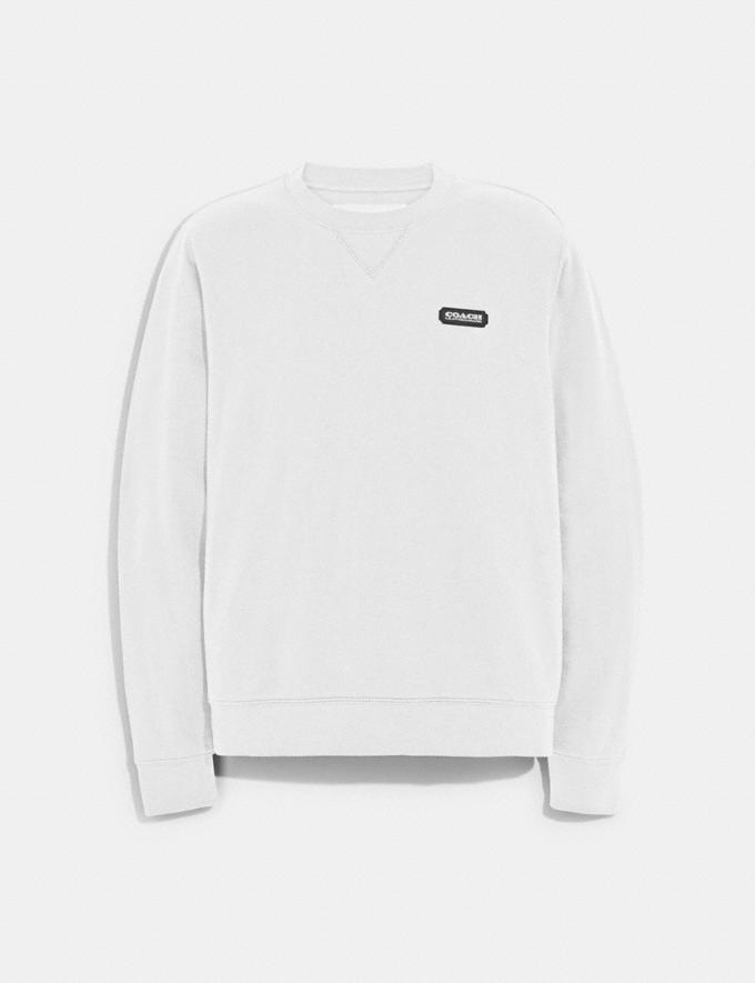 Coach Essential Crewneck in Organic Cotton White. DEFAULT_CATEGORY  