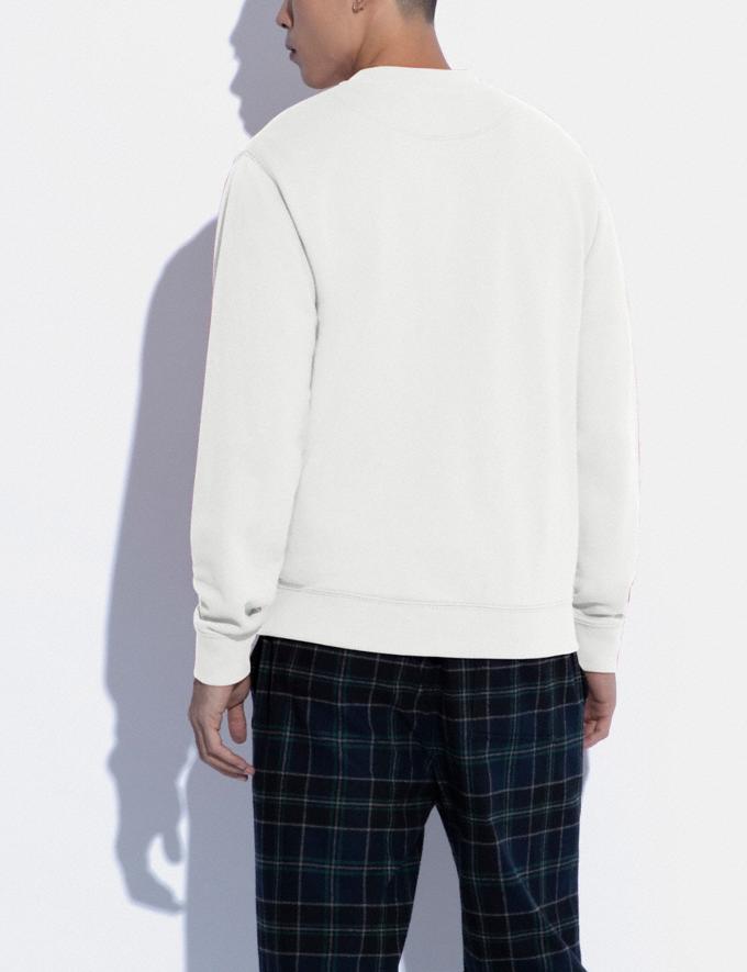 Coach Essential Crewneck in Organic Cotton White. DEFAULT_CATEGORY Alternate View 2