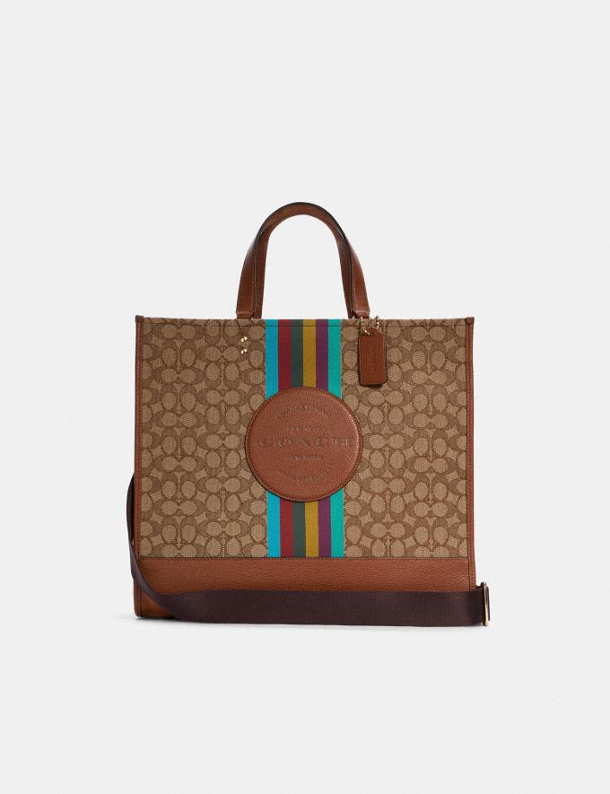 COACH: Dempsey Tote 40 In Signature Jacquard With Stripe And Patch