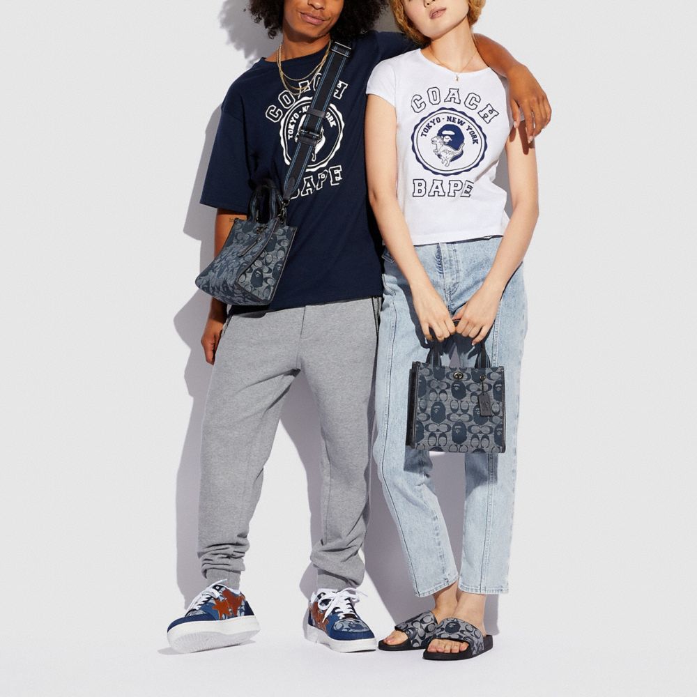COACH Bape X Tote 22 In Signature Chambray
