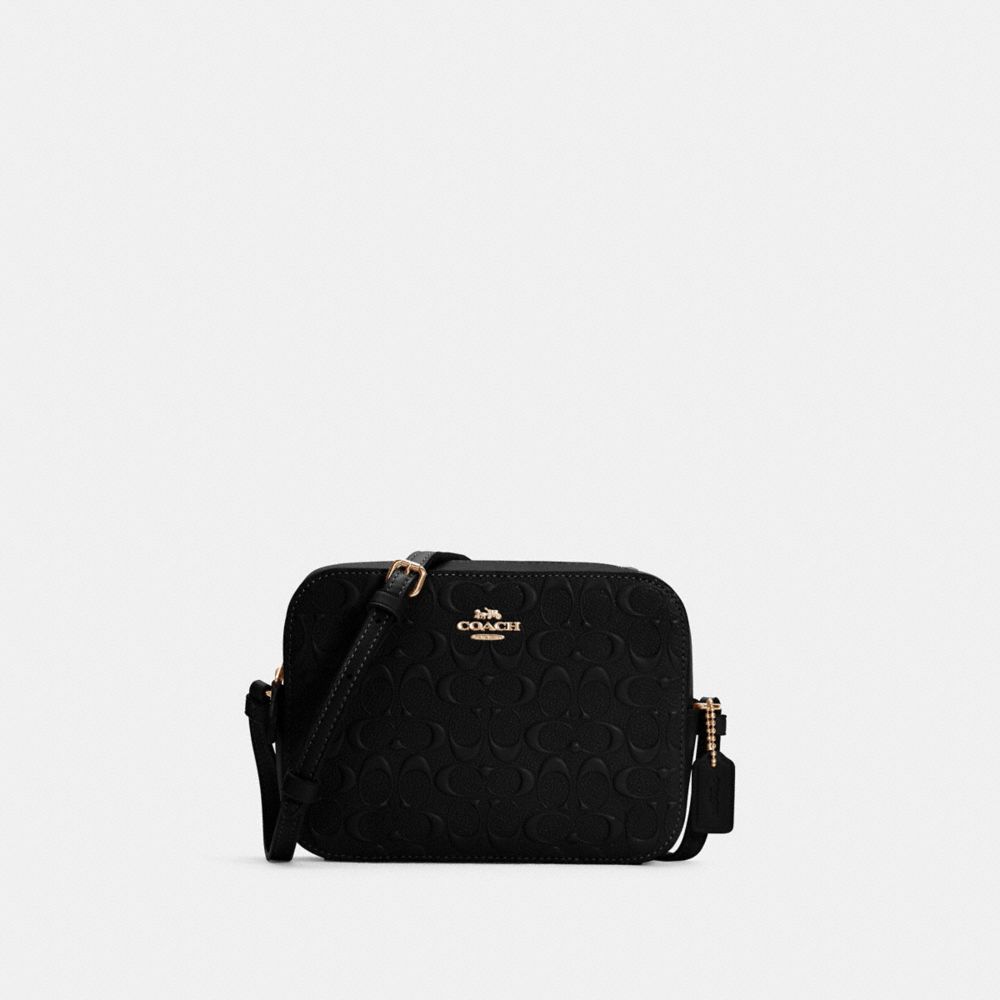 Coach Mini Camera Bag in Signature Leather Im/Black Deals Bags Under $125  