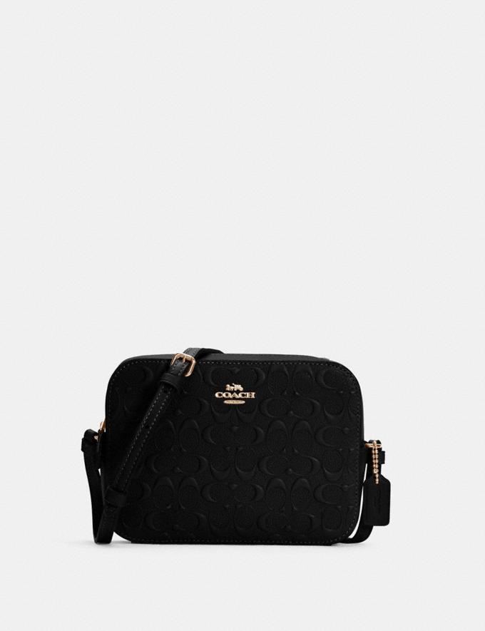 Coach Mini Camera Bag in Signature Leather Im/Black Deals Bags Under $125  