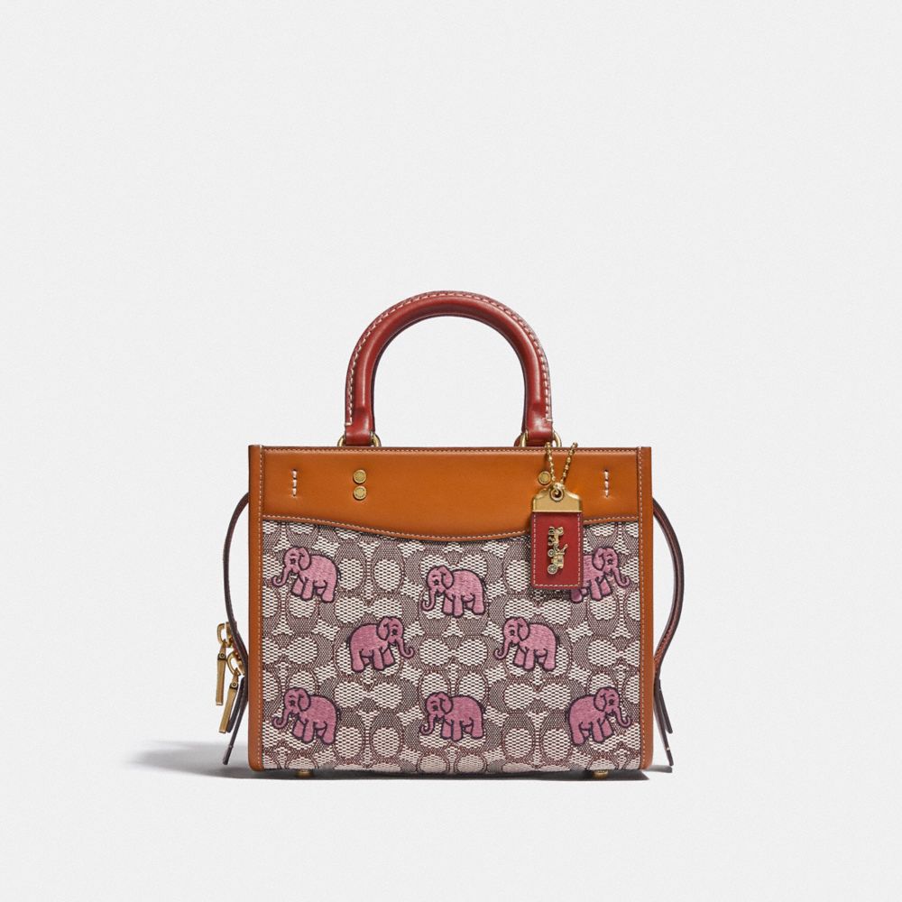 COACH Rogue 25 In Signature Textile Jacquard With Embroidered Elephant
