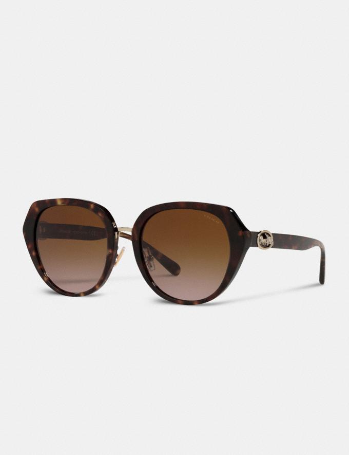 Coach Horse and Carriage Oversized Round Sunglasses Dark Tortoise Translations 2.1 Retail Additions Translations  
