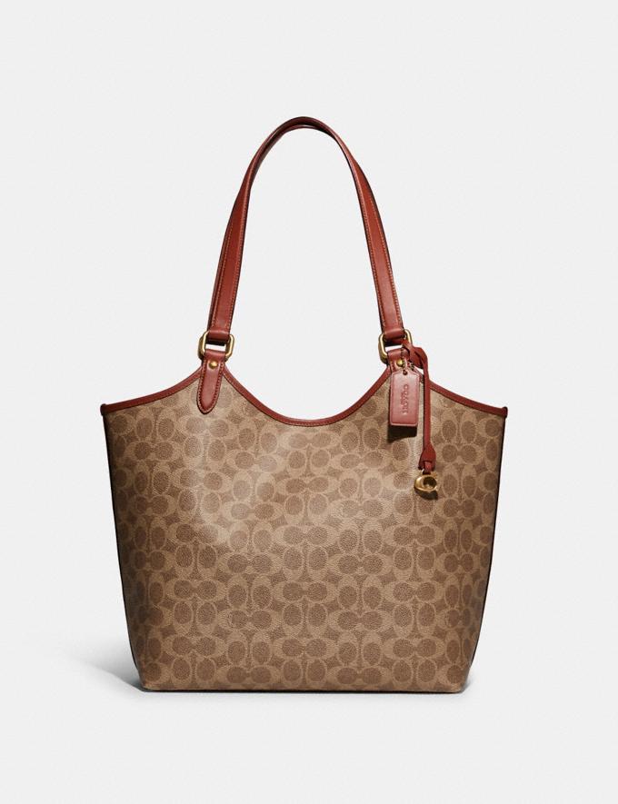 Coach Day Tote Aus Signature-Canvas B4/Hellbraun Rost DEFAULT_CATEGORY  