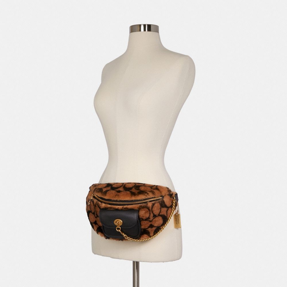 COACH X Jennifer Lopez Chain Belt Bag In Signature Shearling