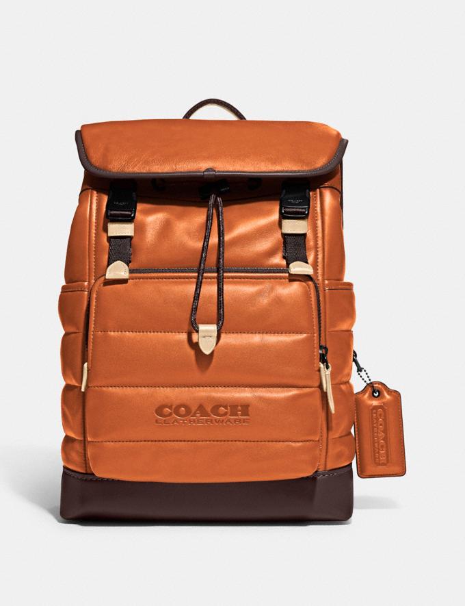 Coach League Flap Backpack With Quilting Ji/Canyon/Dark Teak DEFAULT_CATEGORY  