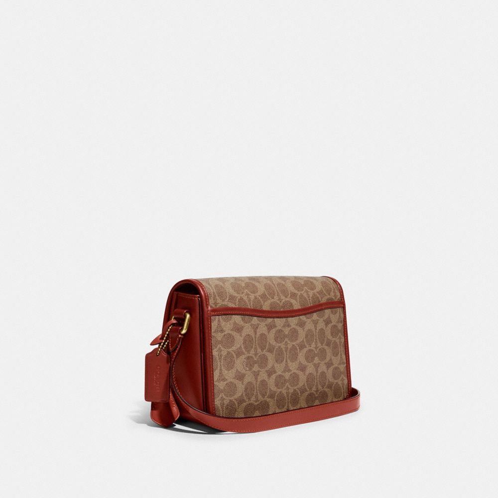 QA_AUTO Shoulder Bag Signature Canvas, Brass/Tan/Rust, Product