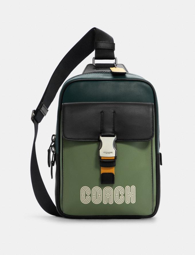 Coach Track Pack in Colorblock With Coach Patch Qb/Forest Agate Multi DEFAULT_CATEGORY  