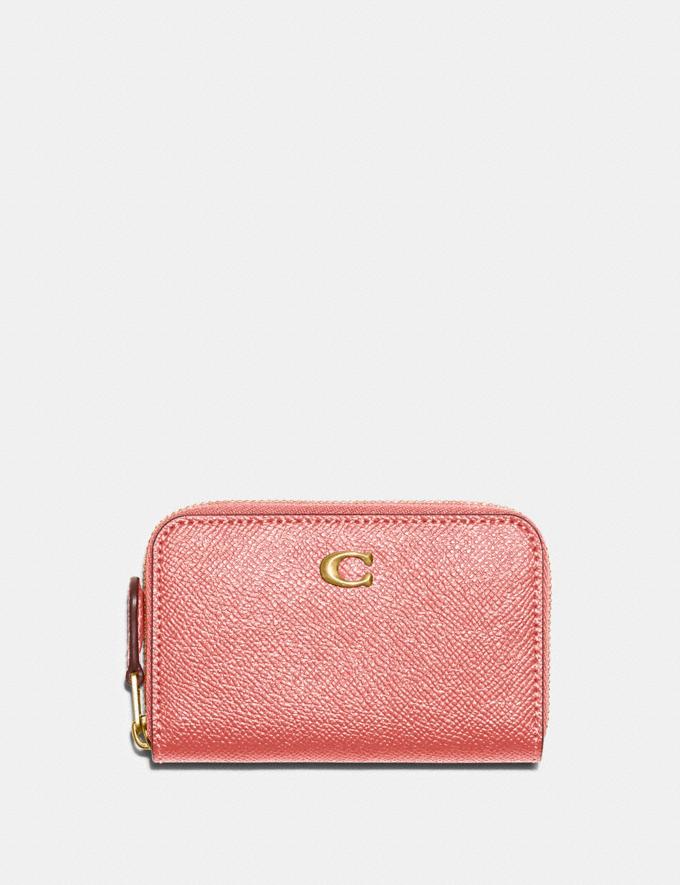 Coach Small Zip Around Card Case B4/Candy Pink DEFAULT_CATEGORY  