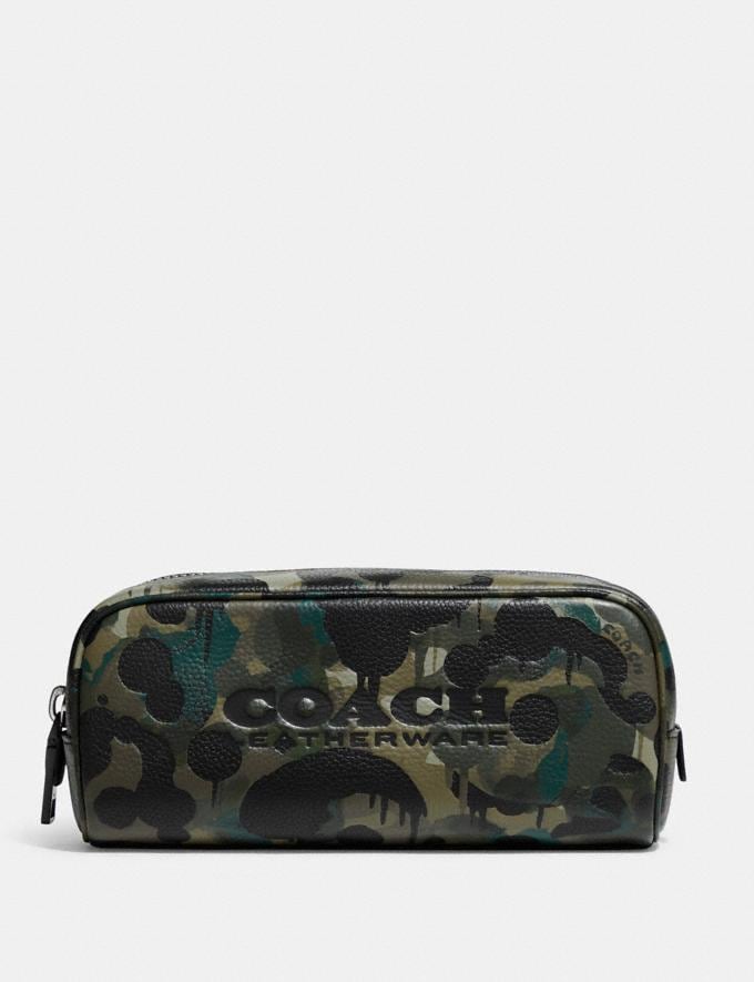 Coach Travel Kit 21 With Camo Print Green/Blue DEFAULT_CATEGORY  