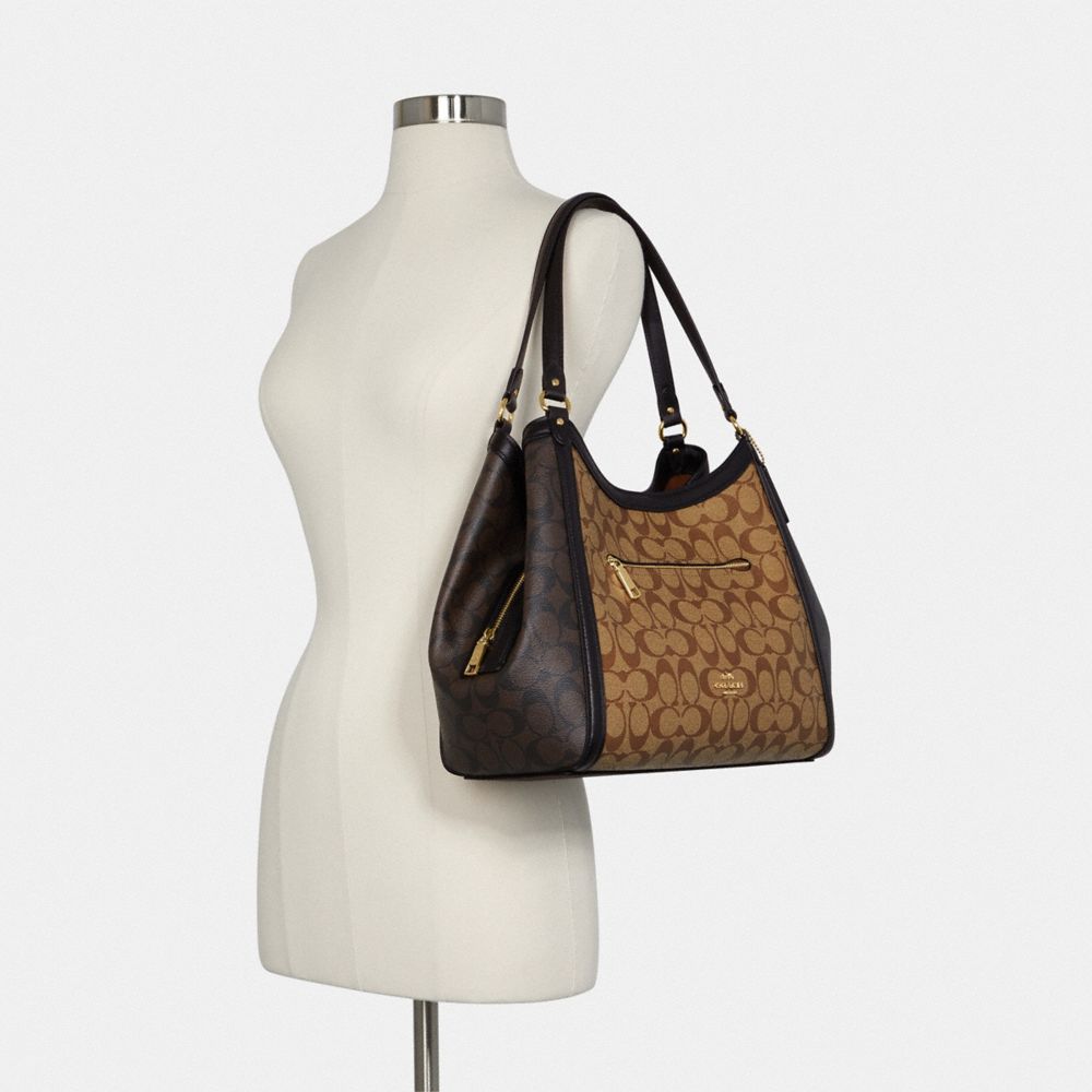 COACH Kristy Shoulder Bag In Blocked Signature Canvas