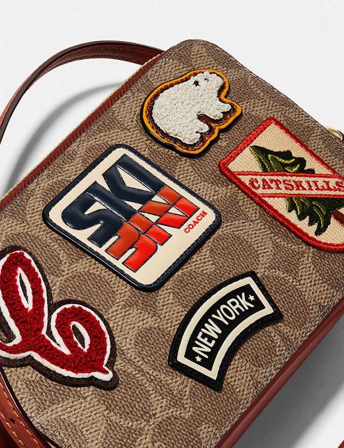 Coach Kira Crossbody in Signature Canvas With Patches B4/Tan Rust DEFAULT_CATEGORY Alternate View 6