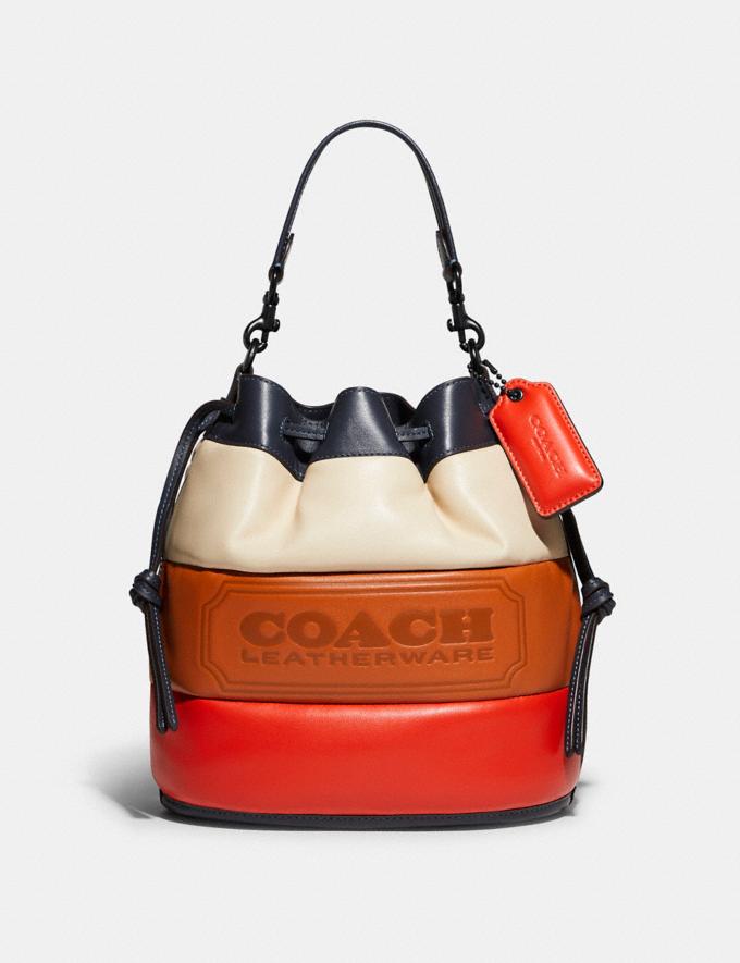 Coach Field Bucket Bag With Colorblock Quilting and Coach Badge V5/Multi DEFAULT_CATEGORY  