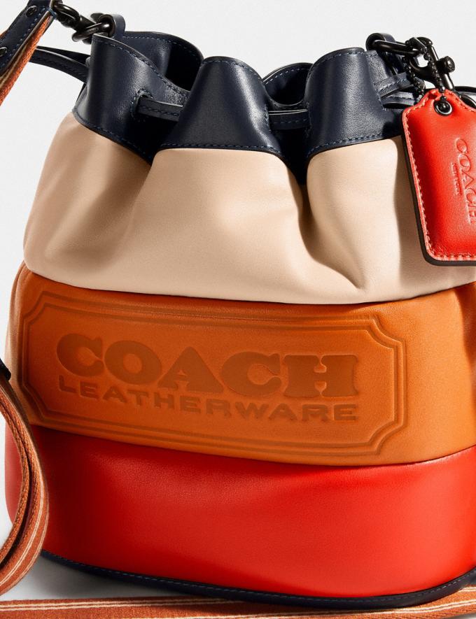 Coach Field Bucket Bag With Colorblock Quilting and Coach Badge V5/Multi Translations 12.1 Retail translations Alternate View 6