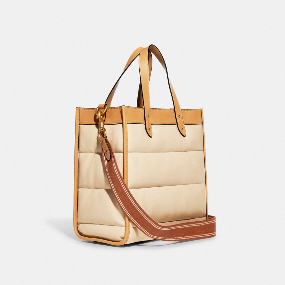 coach field tote 22 ivory