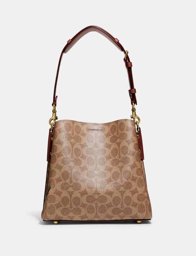Coach Willow Bucket Bag in Signature Canvas With Patches B4/Tan Rust Translations 12.1 Retail translations Alternate View 2