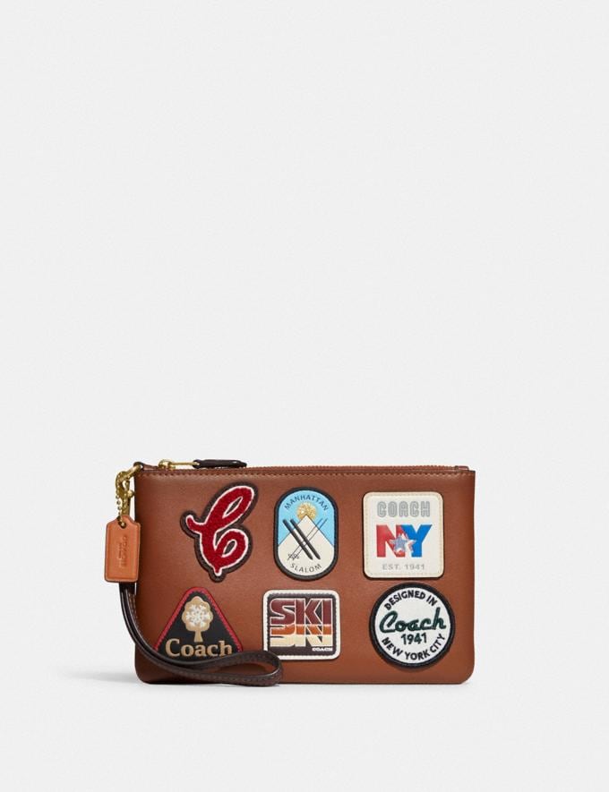 Coach Small Wristlet With Patches B4/1941 Saddle Translations 12.1 Retail translations  
