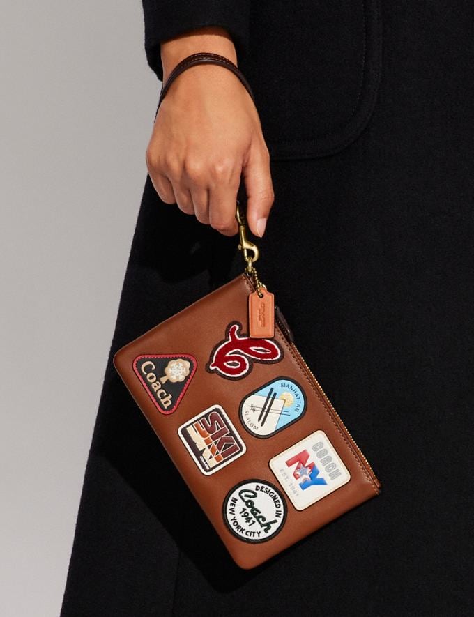 Coach Small Wristlet With Patches B4/1941 Saddle Translations 12.1 Retail translations Alternate View 2