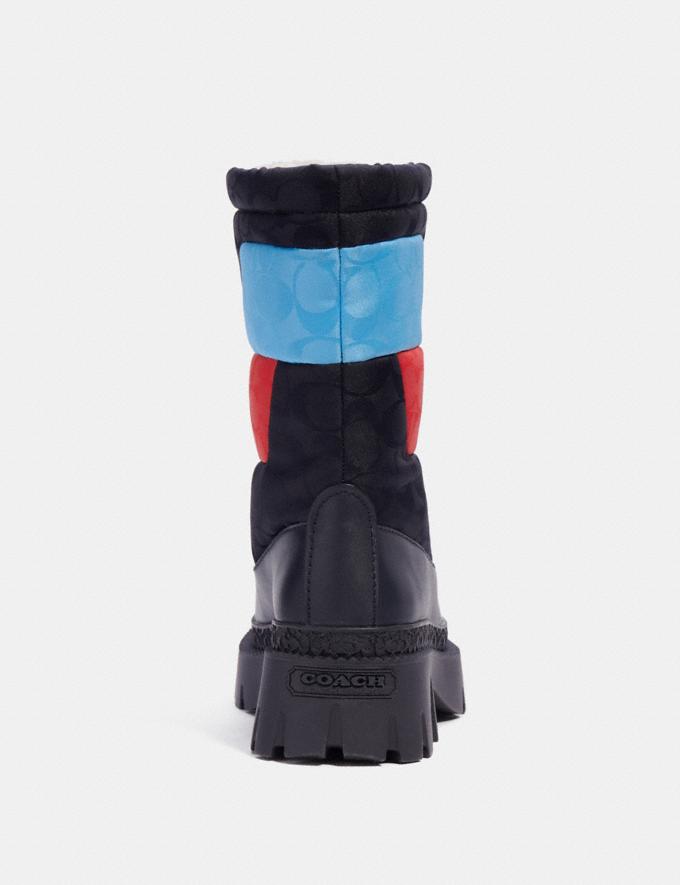 Coach Puffer Snow Boot Navy Signature Translations 12.1 Retail translations Alternate View 3