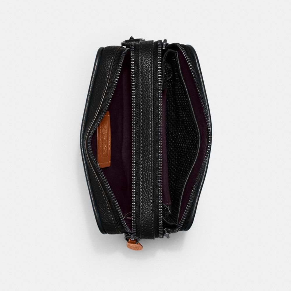 COACH®,Charter Crossbody Bag In Recycled Signature Jacquard With Patch,,Inside View,Top View