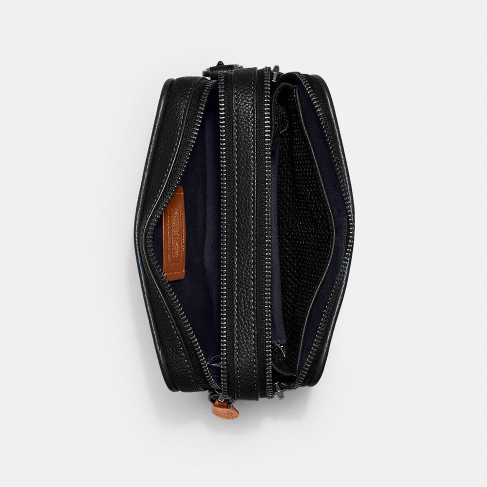 COACH®,Charter Crossbody Bag In Recycled Signature Jacquard With Patch,,Inside View,Top View