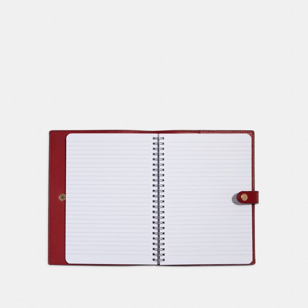 QA_AUTO Notebook With Diagonal Horse And Carriage Print, Bright Red, Product