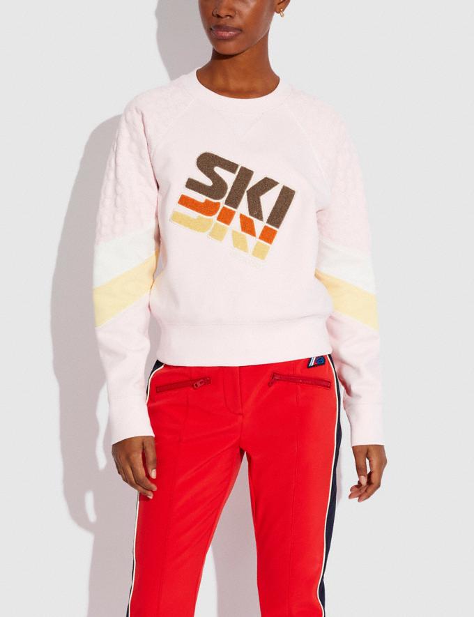 Coach Ski Sweatshirt in Organic Cotton Pink. Translations 12.1 Retail translations Alternate View 1