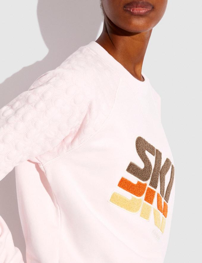 Coach Ski Sweatshirt in Organic Cotton Pink. Translations 12.1 Retail translations Alternate View 3