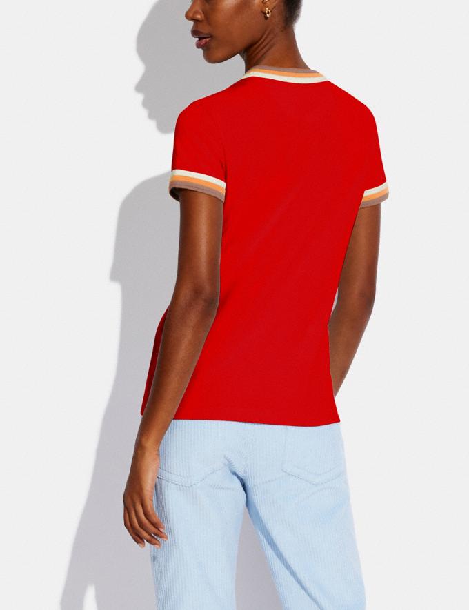 Coach Ski T-Shirt in Organic Cotton Red. Translations 12.1 Retail translations Alternate View 2