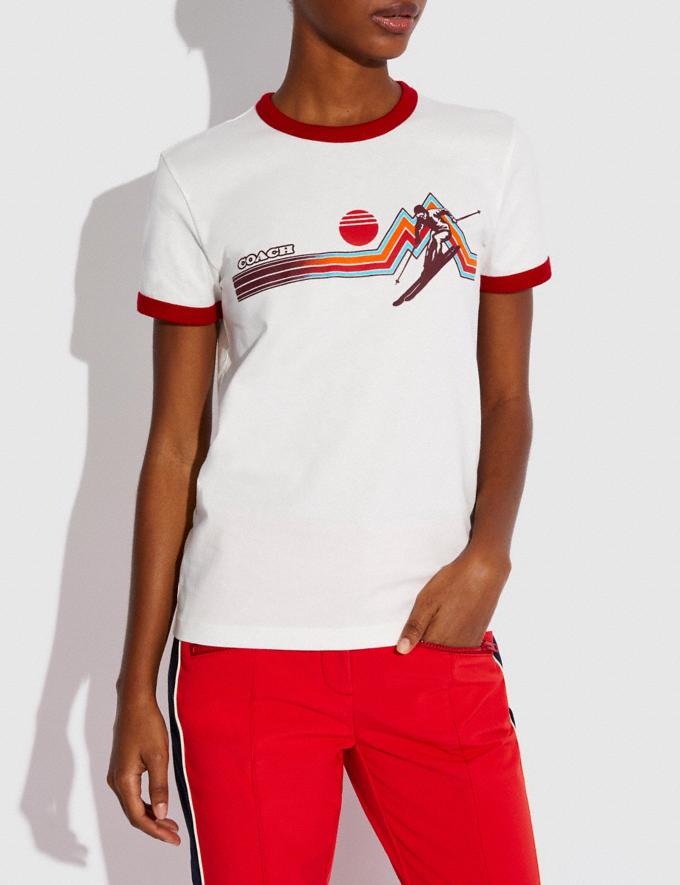 Coach Coach Skier T-Shirt in Organic Cotton White. Translations 12.1 Retail translations Alternate View 1