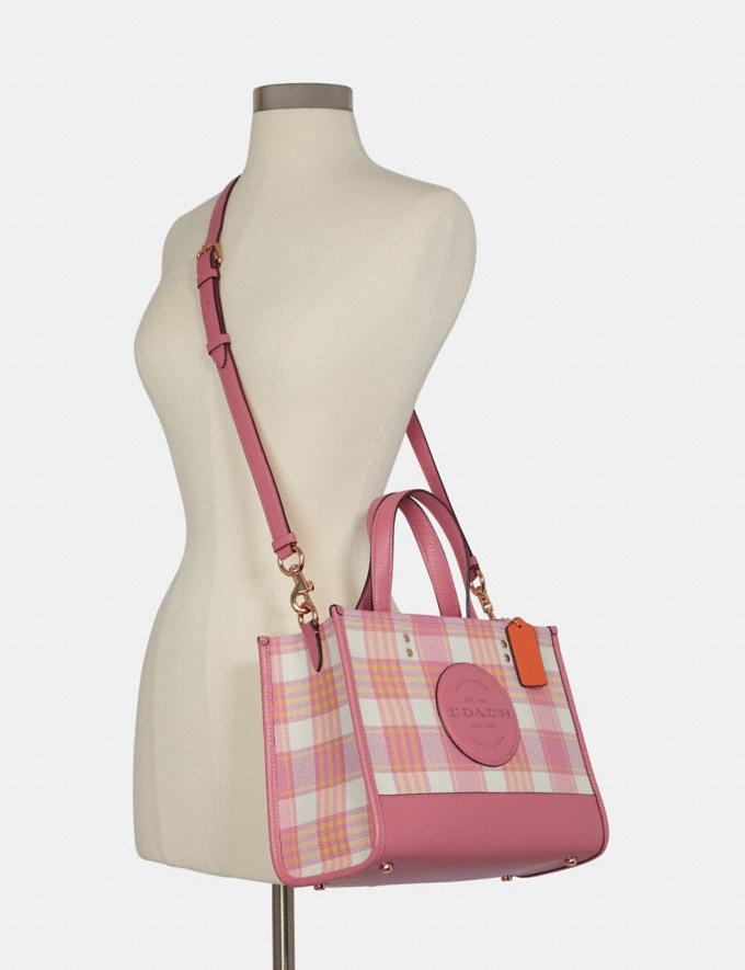 COACH: Dempsey Carryall With Garden Plaid Print And Patch