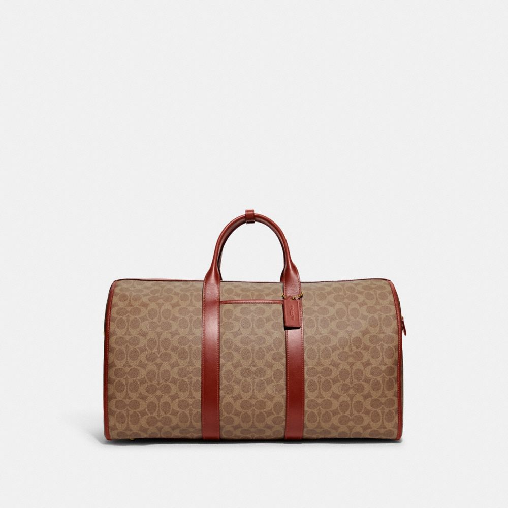 COACH®,GOTHAM DUFFLE IN SIGNATURE CANVAS,Signature Coated Canvas,Large,,Front View