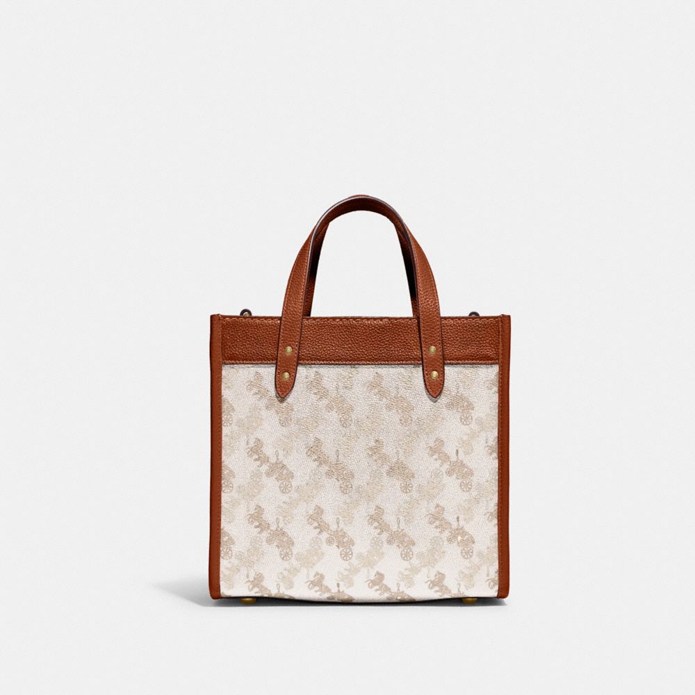 COACH Field Tote 22 With Horse And Carriage Print And Carriage Badge