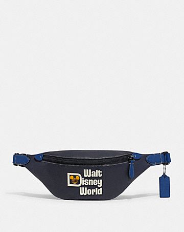 disney x coach charter belt bag 7 with walt disney world motif