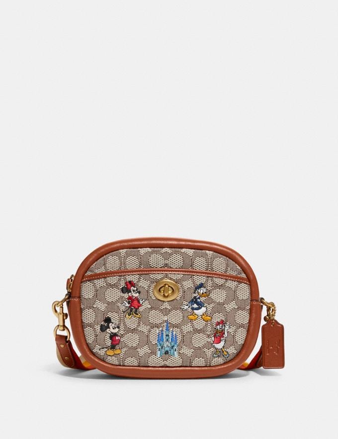 COACH: Disney X Camera Bag In Signature Textile Jacquard With Mickey Mouse  And Friends Embroidery