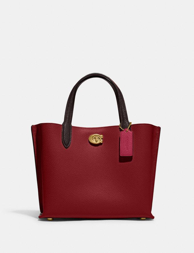 Coach Willow Tote 24 in Colorblock B4/Cherry DEFAULT_CATEGORY  
