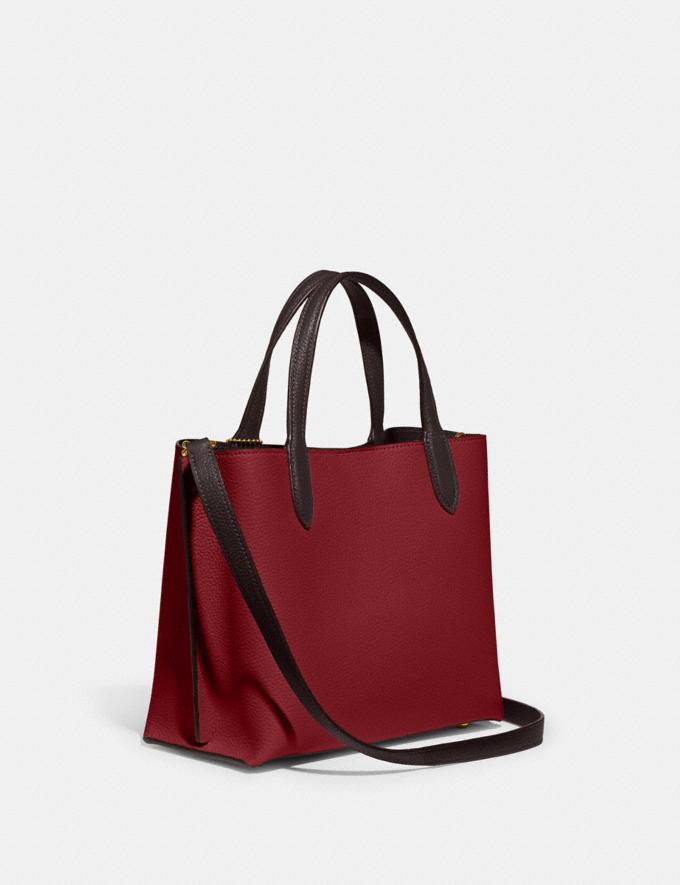 Coach Willow Tote 24 in Colorblock B4/Cherry DEFAULT_CATEGORY Alternate View 1
