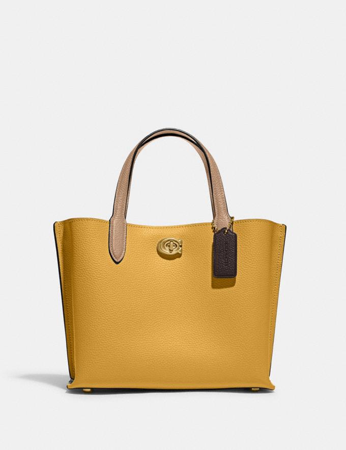 Coach Willow Tote 24 in Blockfarben B4/Gelbgold Multi DEFAULT_CATEGORY  